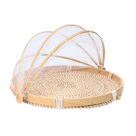 Seegras-Tablett Sintra mit Lebensmittelabdeckung - Natur