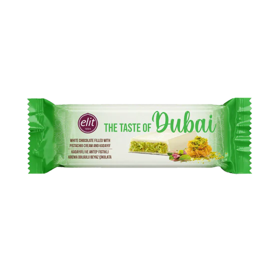 WEISSE ELIT Dubai Schokolade mit Pistazien und knusprigem Kadayif 30g