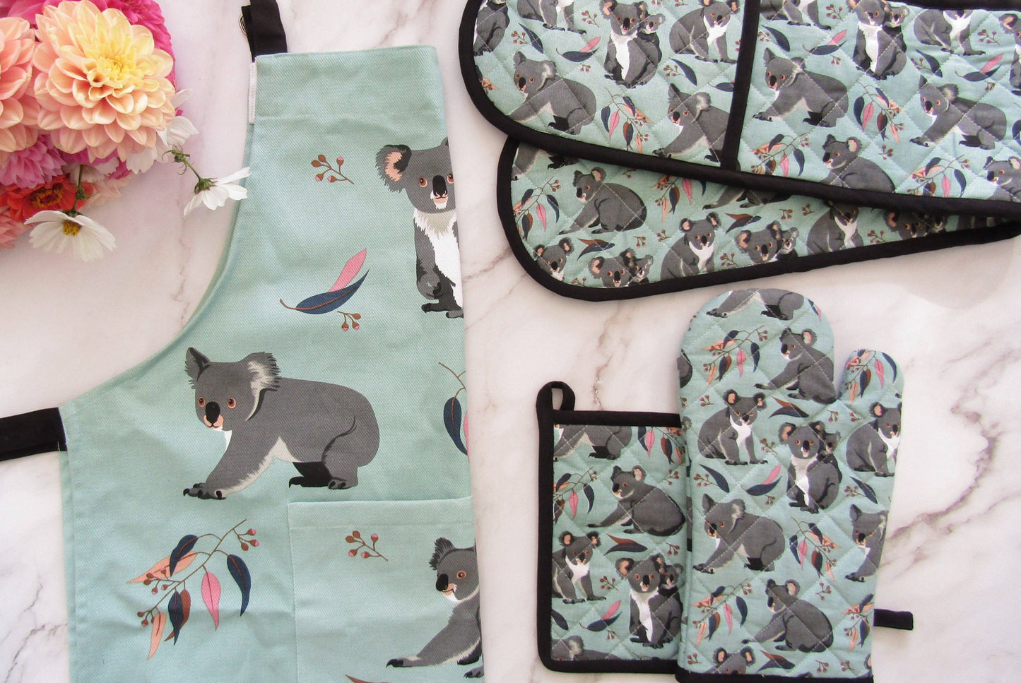 Ofenhandschuh & Topflappen-Set - Koalas