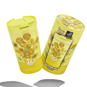 Kaffeebecher to go  Edelstahl 12h kalt 6h Sonnenblumen - 350ML