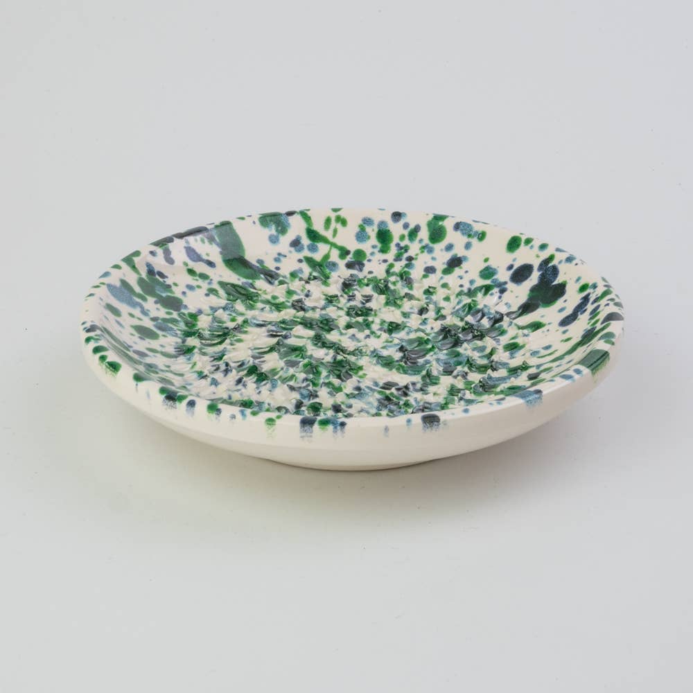 Keramikreibe "GRAFFITI" 12cm für Knoblauch, Ingwer & Gewürze verschiedene Farben