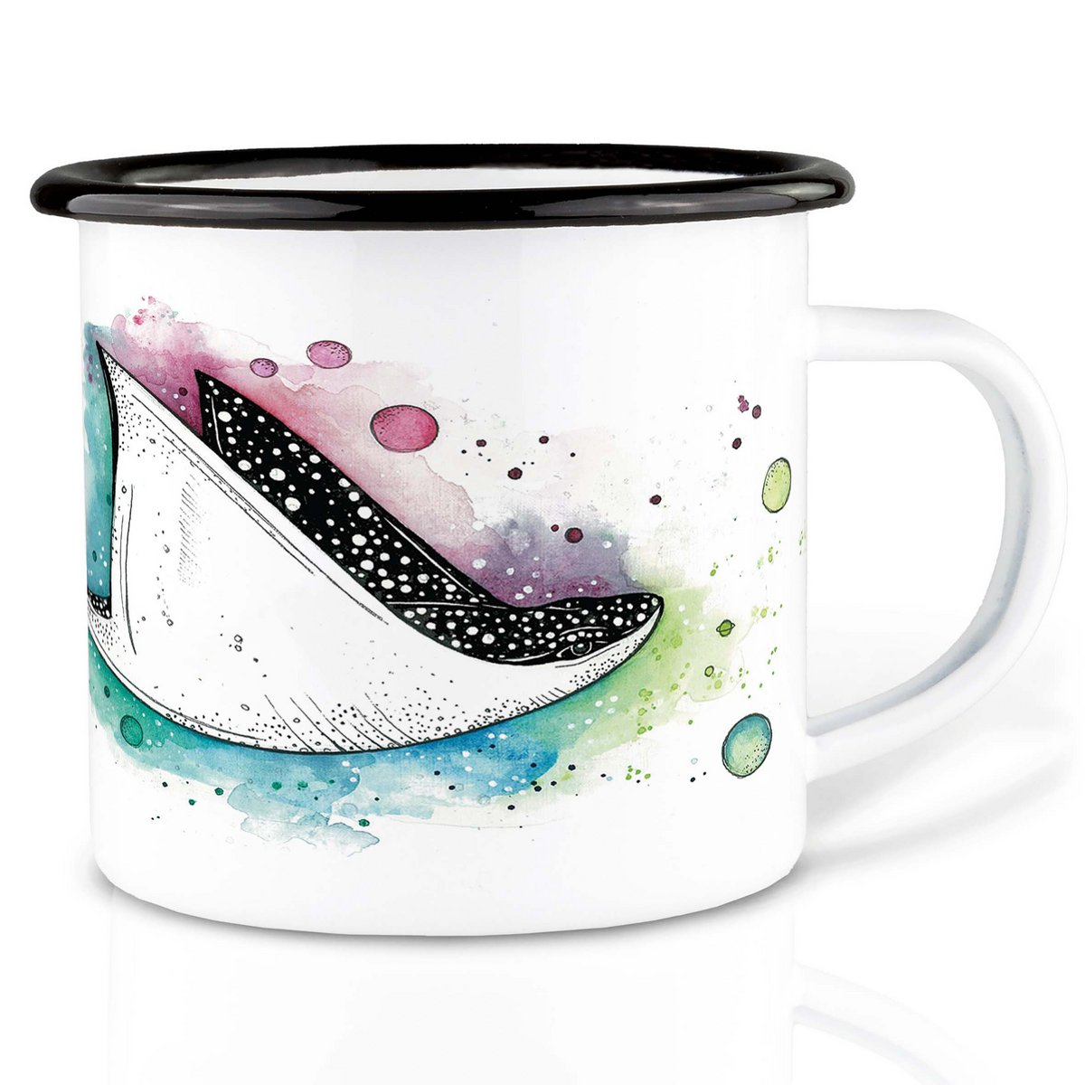 Emailletasse – Space Rochen