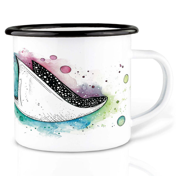 Emailletasse – Space Rochen