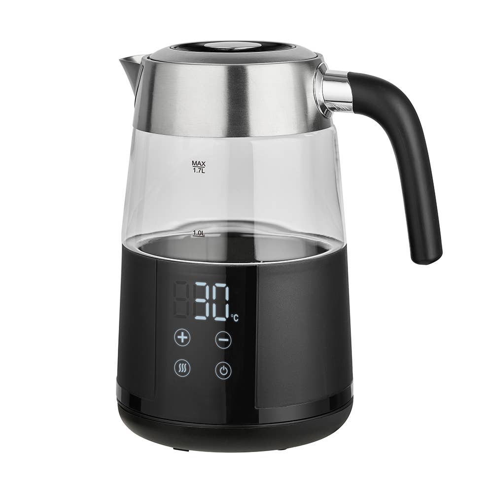 Wasserkocher Borosilikatglas mit variabler Temperatur 1,7 L
