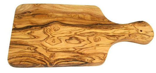Frühstücksbrett 30 x 15 cm mit Griff Olivenholz