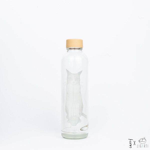 Trinkflasche Glas RAMEN CAT 0,7 l