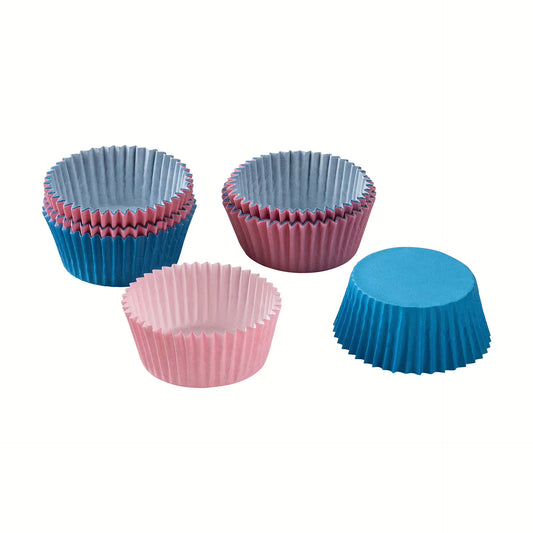 Papierbackförmchen 50 rosa bla Pudding & baking cases