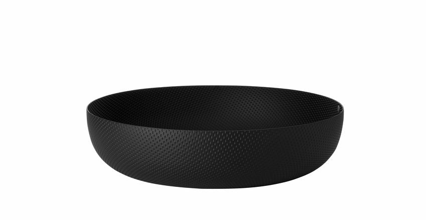 Runde Schale Texture 29 cm schwarz, Stahl