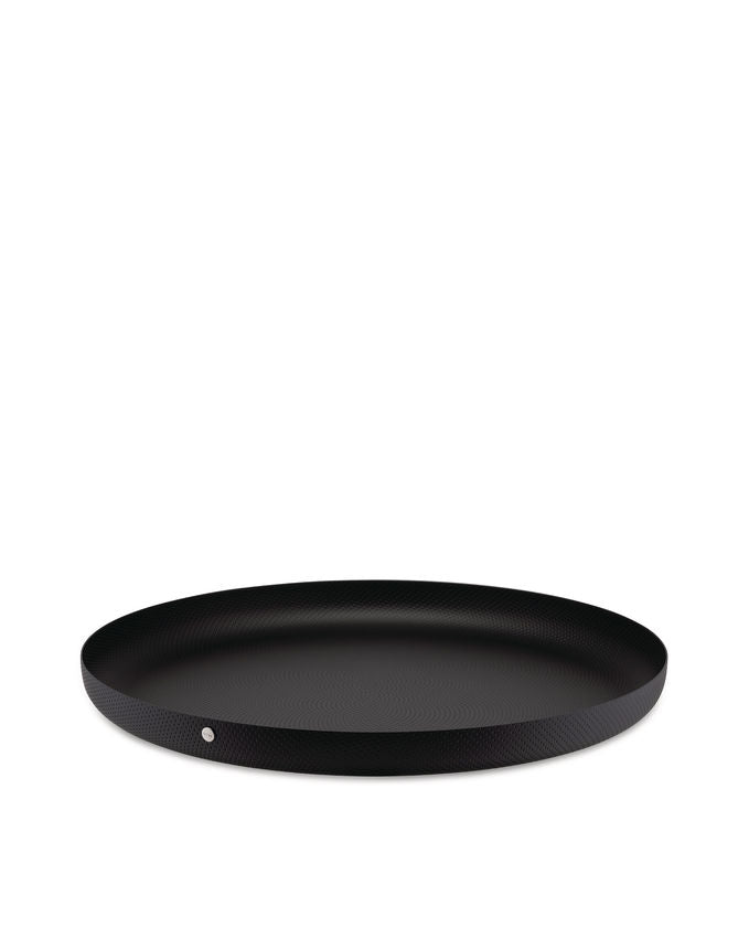 Rundes Tabeltt Texture 35 cm schwarz