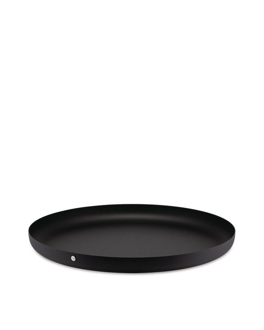 Rundes Tabeltt Texture 35 cm schwarz