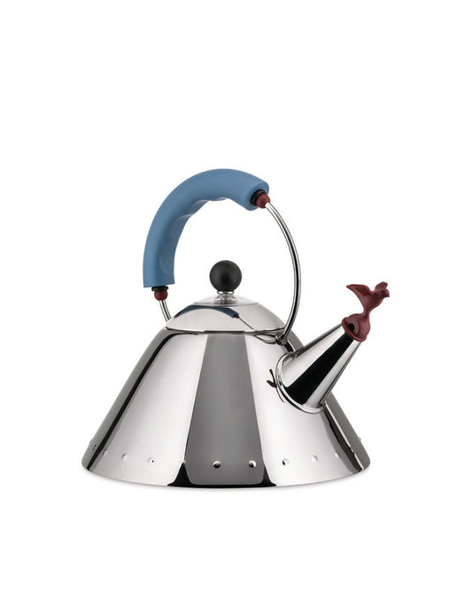 Wasserkessel 9093 Vogelform Griff hellblau