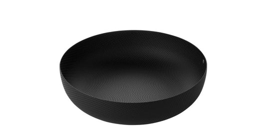 Runde Schale Texture 29 cm schwarz, Stahl