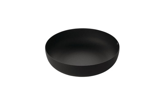 Runde Schale Texture 24 cm schwarz, Stahl