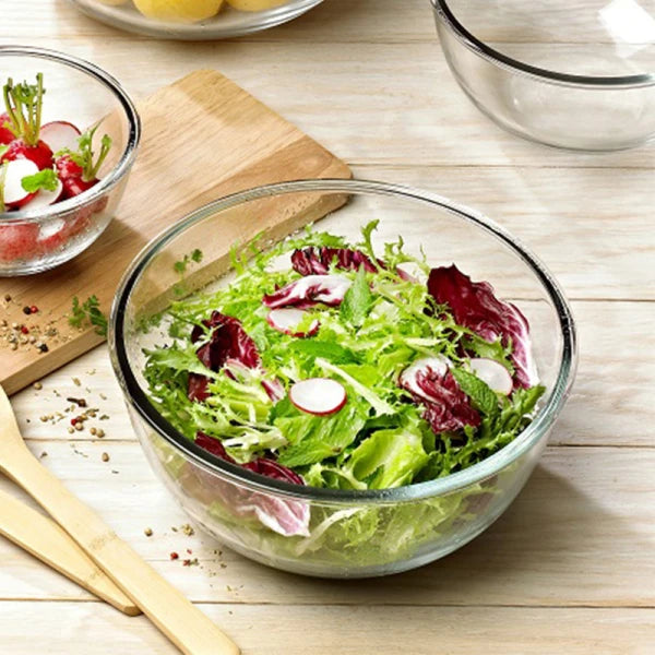 Glasschüssel mit Deckel Bowl rund 2 Liter