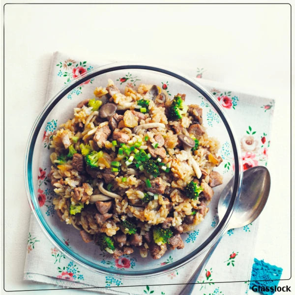Glasschüssel mit Deckel Bowl rund 2 Liter