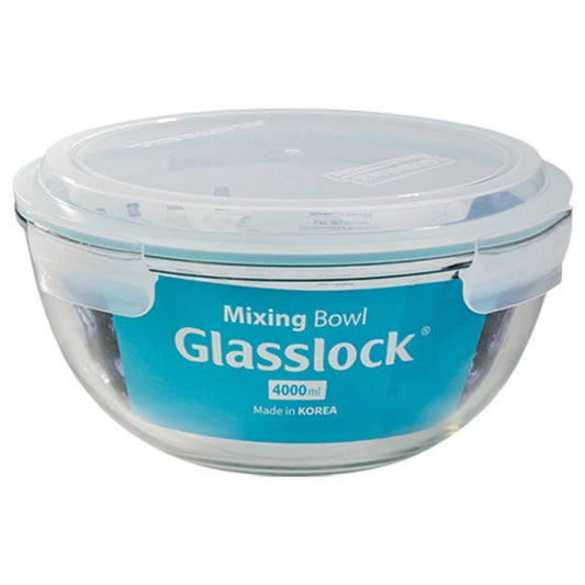 Glasschüssel mit Deckel Bowl rund 4 Liter