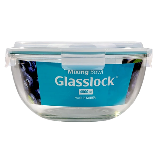 Glasschüssel mit Deckel Bowl rund 4 Liter