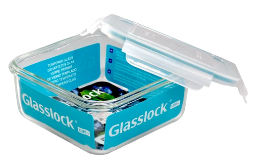 Vorratsdose Glas quadratisch mit Deckel Micowave 1200ml