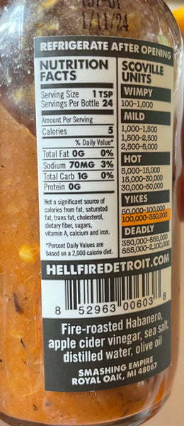 Chile Pepper Habanero Barbecue Hot Sauce von Hell-Fire-Dertroit ~ 118ml