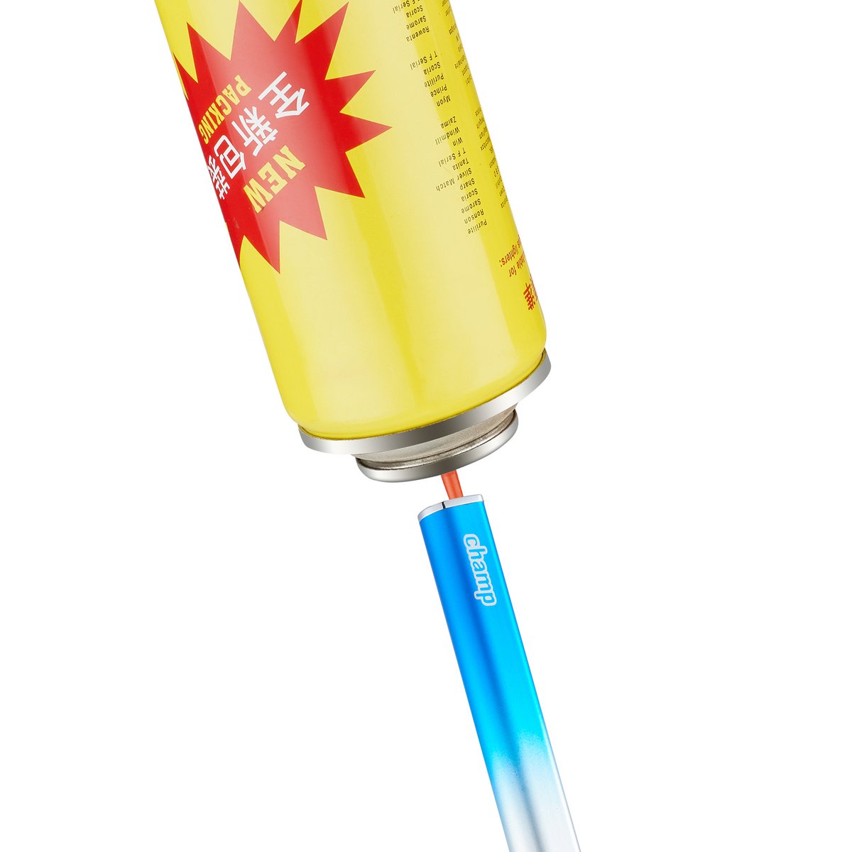 Stabfeuerzeug 11,6cm mit Farbverlauf und Sternanzeige Farbig sortiert
