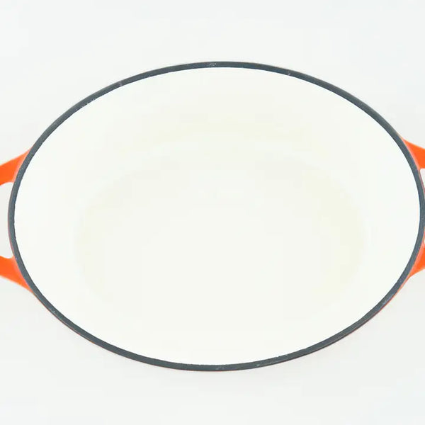 Bräter Gusseisen oval 33 x 11 cm 6 L in ofenrot