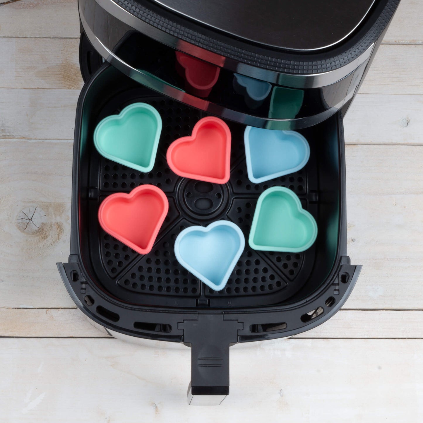 Muffinformen Herz "Pastell Mix" 6er Set