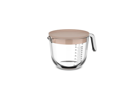 Messbecher Glas 1l mit Deckel Chef it