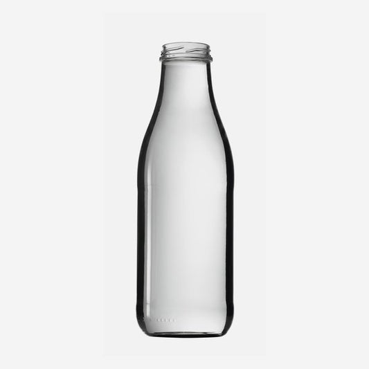 Glasflasche Juice 1000ml Deckel To48 silber
