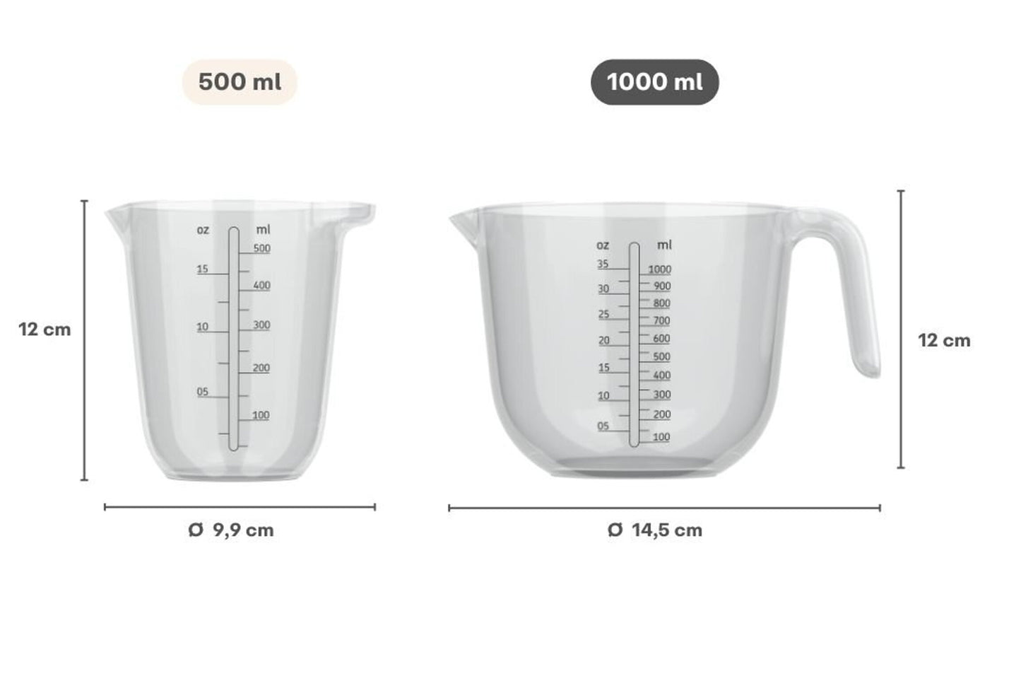 Messbecher 1l klar Chef it