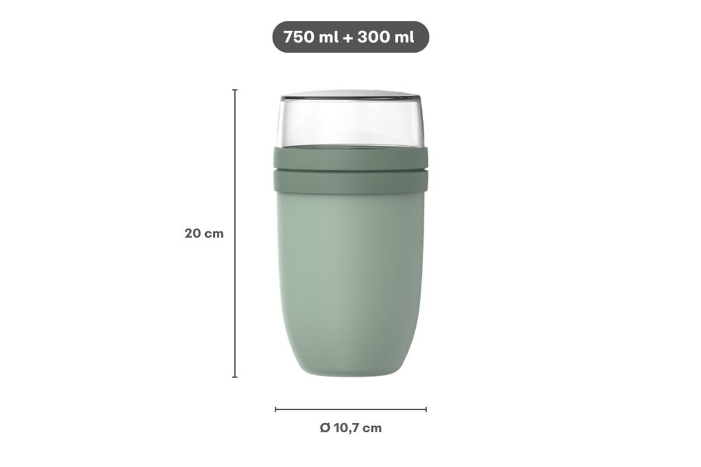 Lunchpot XL 750 + 300 ml Nordic sage