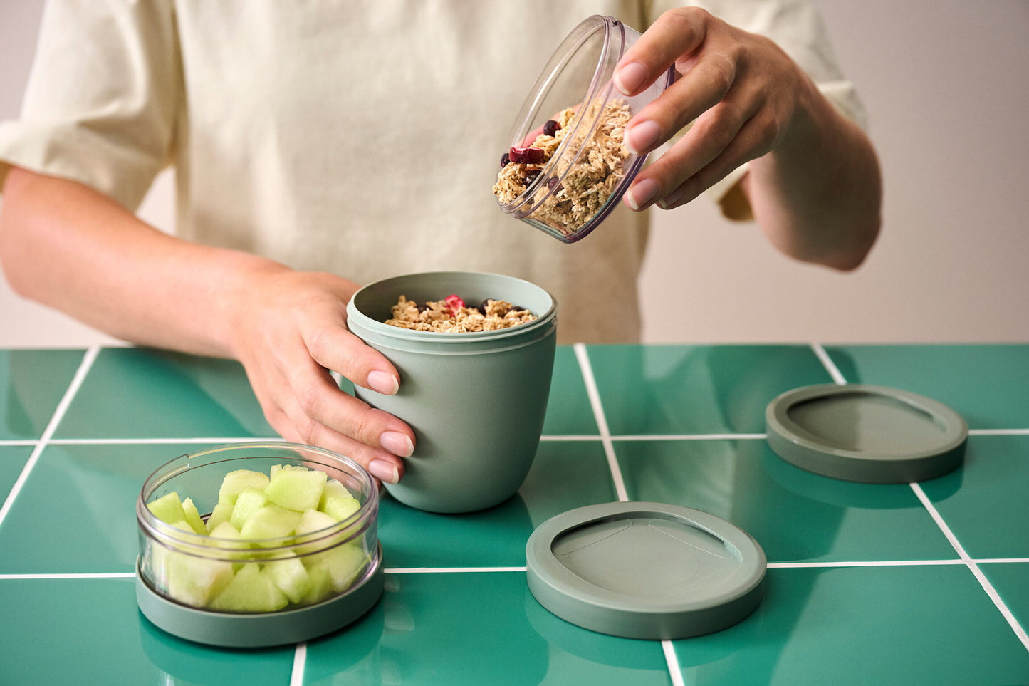 Ellipse Lunchpot 3-teilig 500 ml + 200 ml + 200 ml – Nordic sage