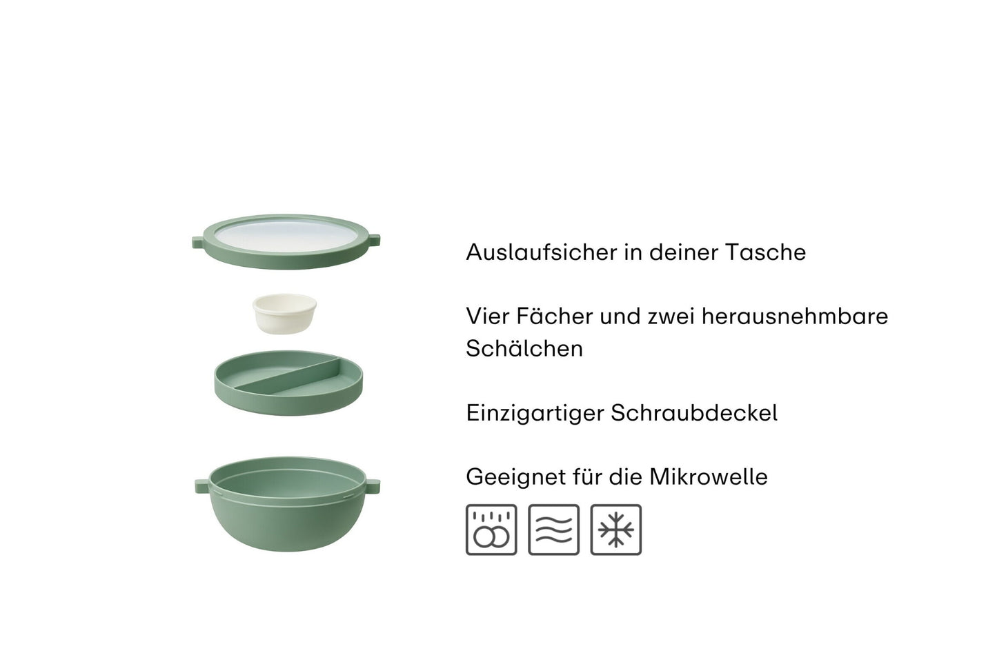 Lunchbowl Vita nordic sage 4 tlg.