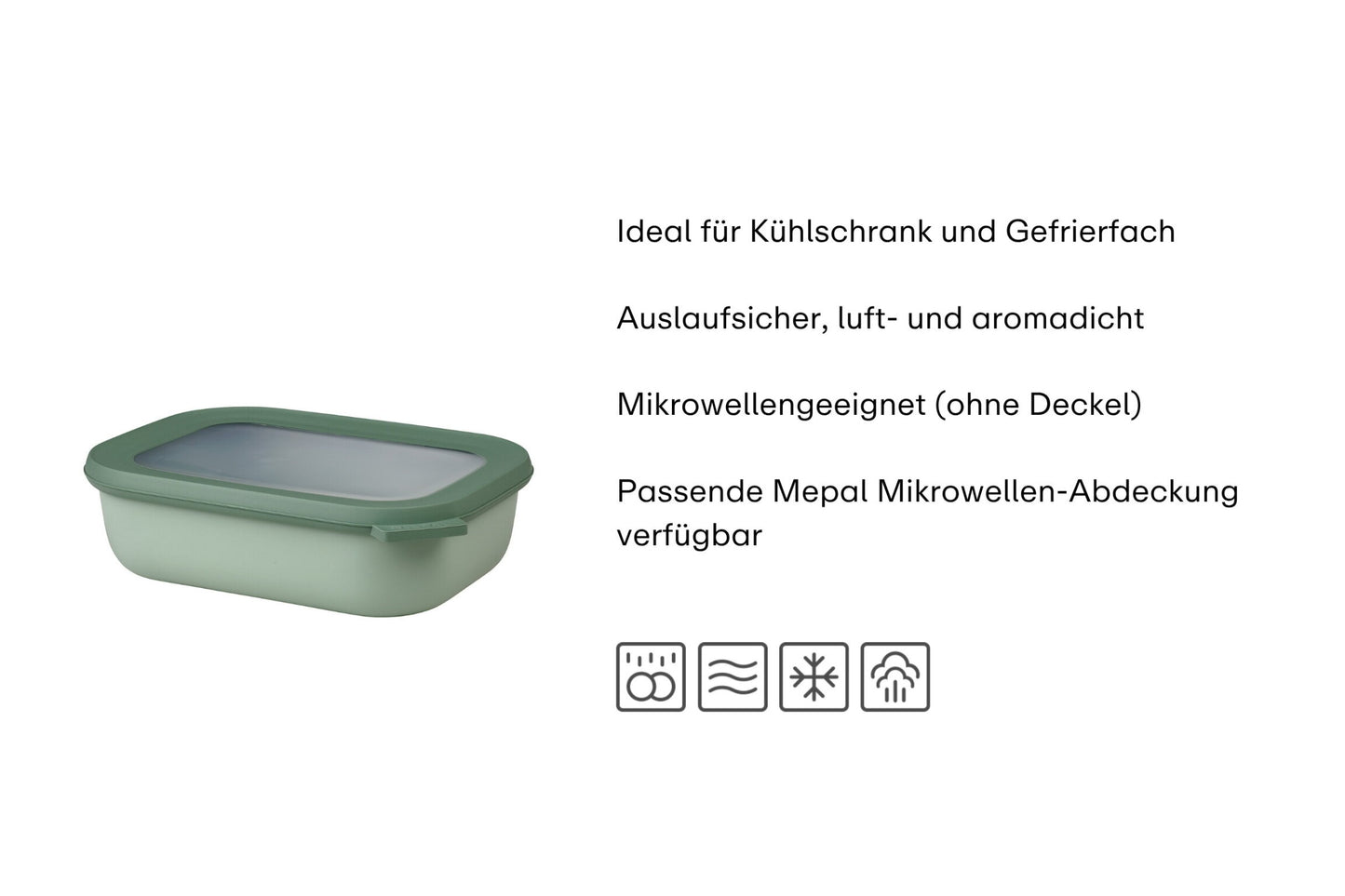 Schüssel 1l white Cirqula Rechteckig
