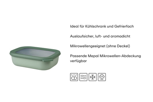 Schüssel 1l white Cirqula Rechteckig
