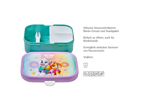 Campus Brotdose Paw Patrol Girls mit Bento-Einsatz und Gabel