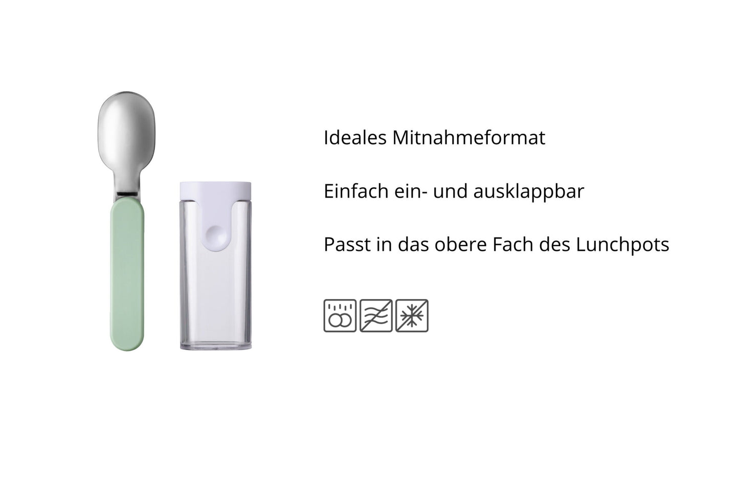 Faltbarer Löffel nordic sage Ellipse