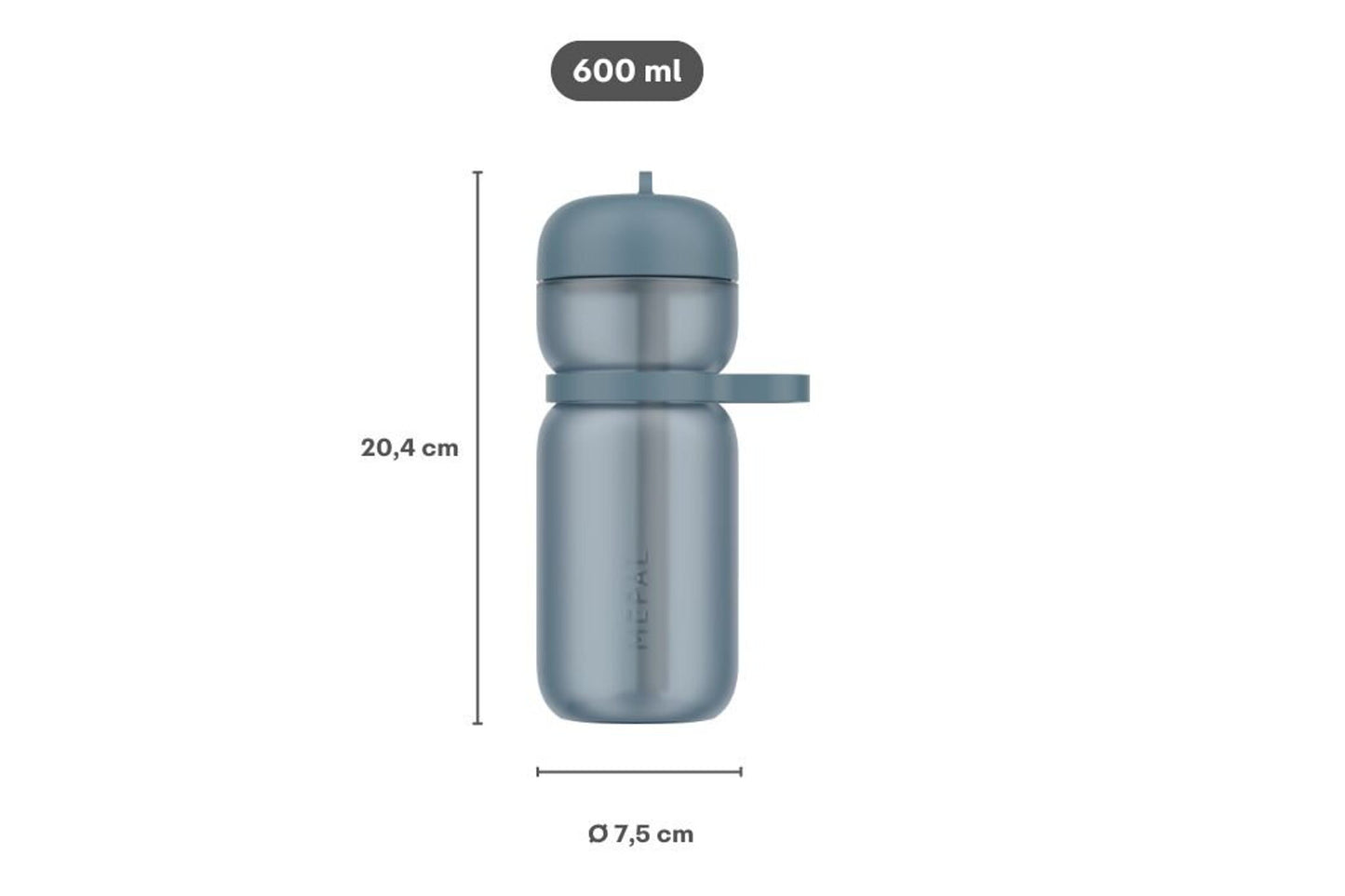 Trinkflasche flip 0,6l frost b Flip