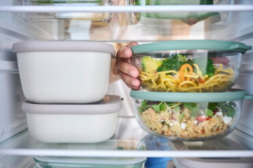 Glas-Bento Bowl 3-Fächer rund