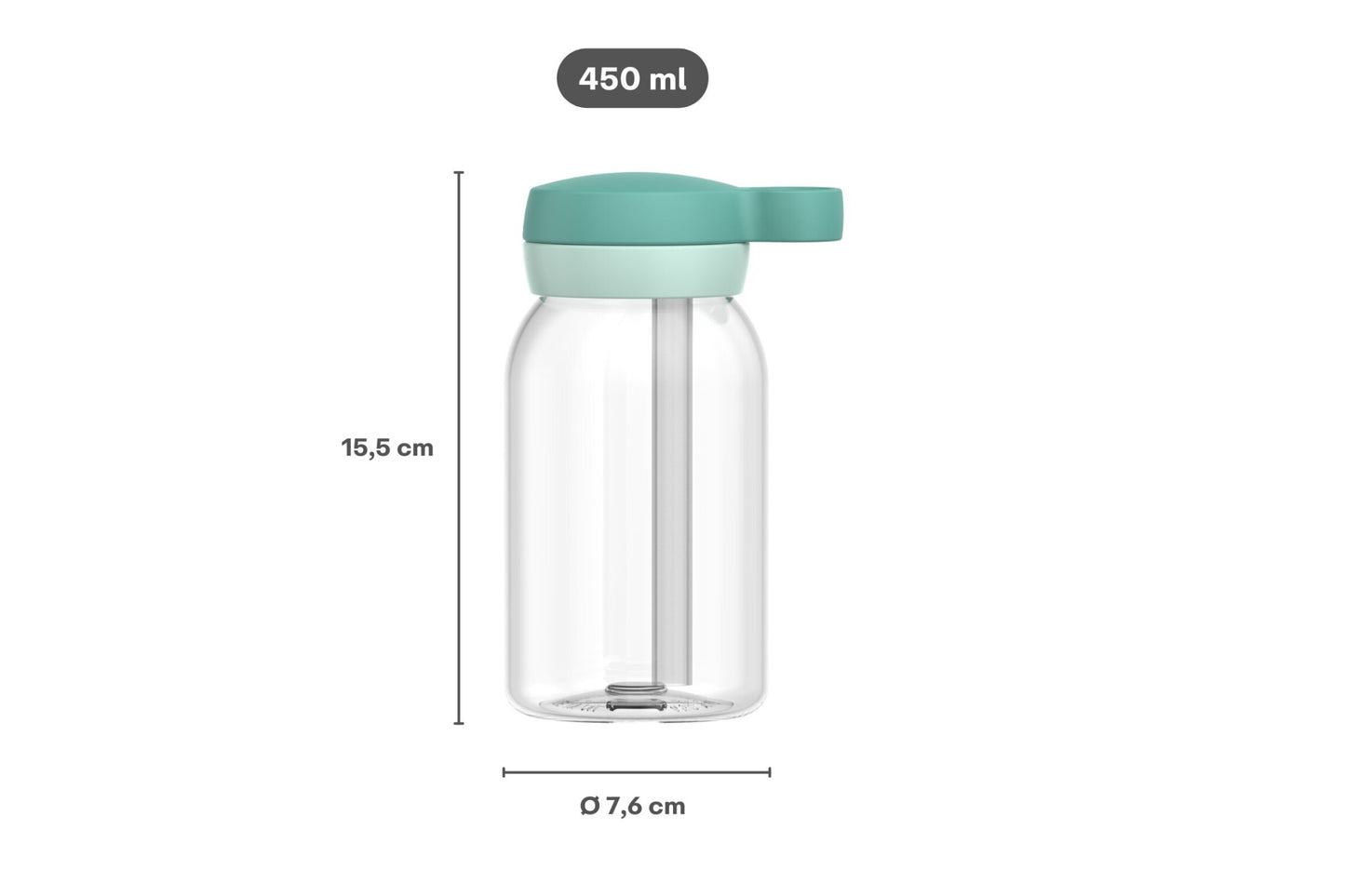 Campus Trinkflasche mit Trinkhalm 450 ml - Peppa Pig