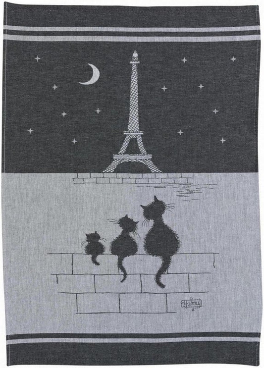 Geschirrtuch Jacquard 50x70cm Chats Tour Eiffelt Shadow