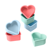 Muffinformen Herz "Pastell Mix" 6er Set von Lurch