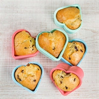 Muffinformen Herz "Pastell Mix" 6er Set von Lurch