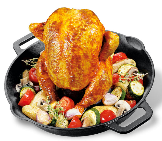 Hähnchenbräter Gusseisen, 28 cm