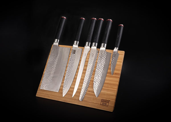 Messerhalter magnetisch 30x22 cm f. 6-8 Messer Bambus
