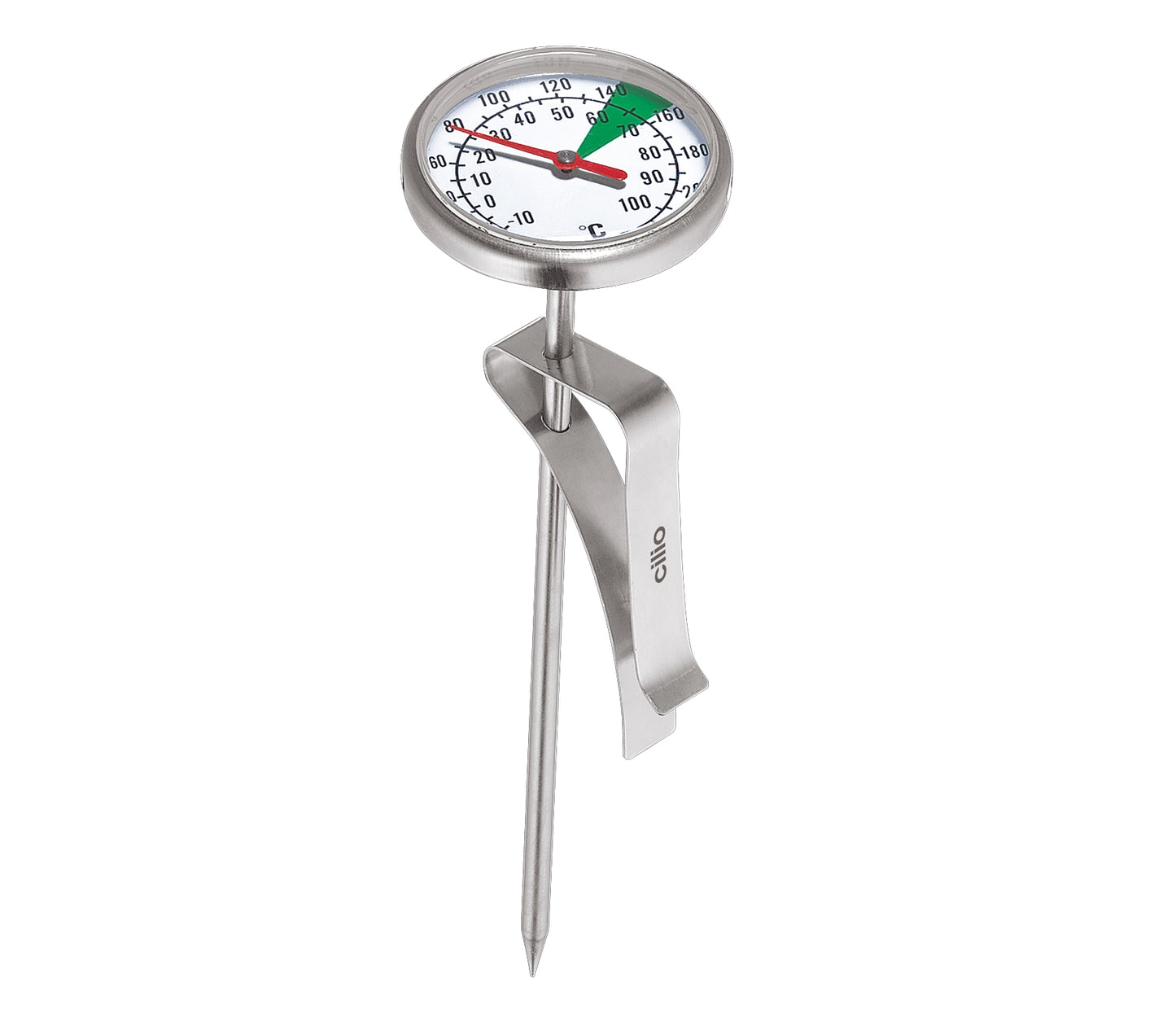 Milchthermometer mit Halter Edelstahl