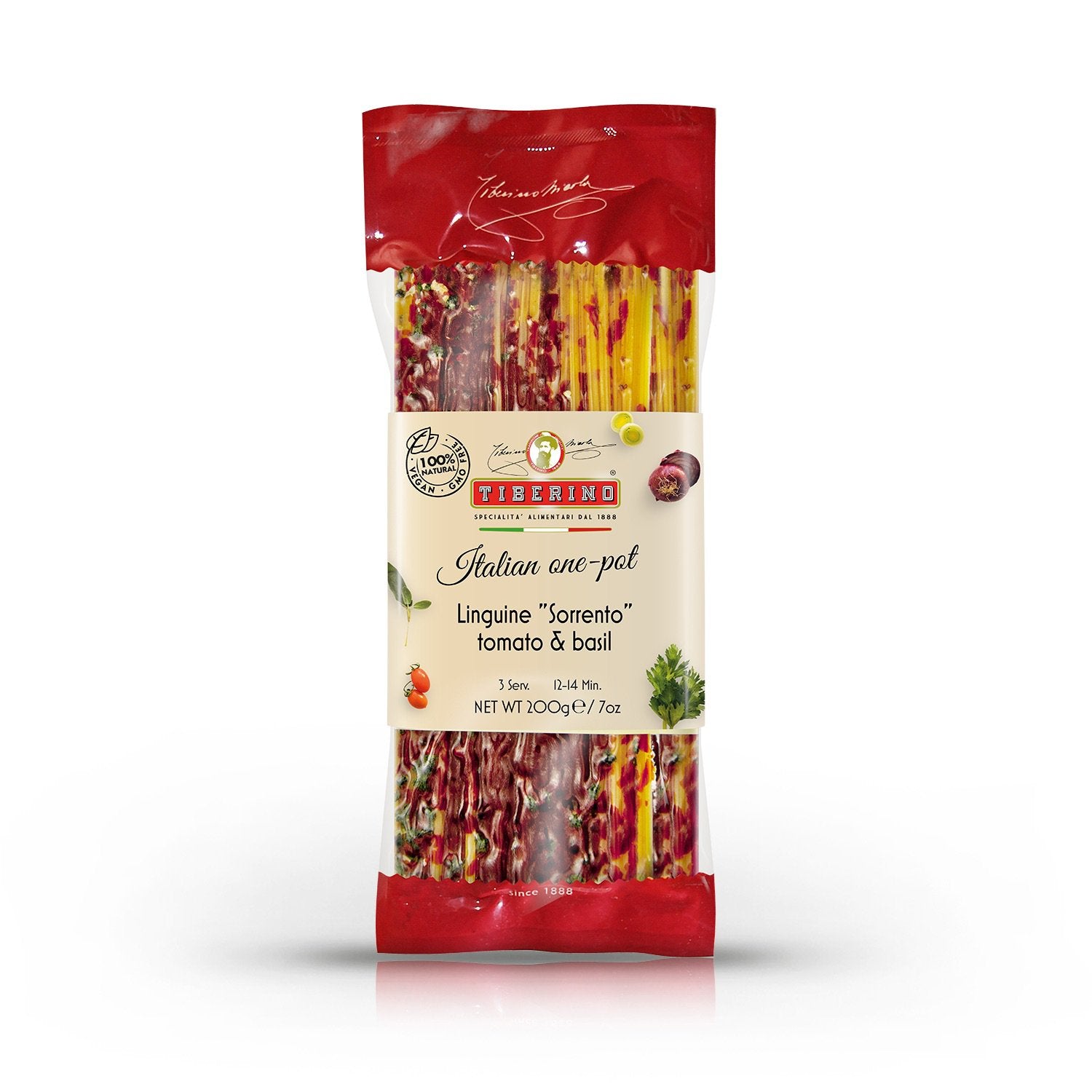 Linguine "Sorrento" mit Tomatensauce & Basilikum, kochfertige italienische Pasta - One Pot