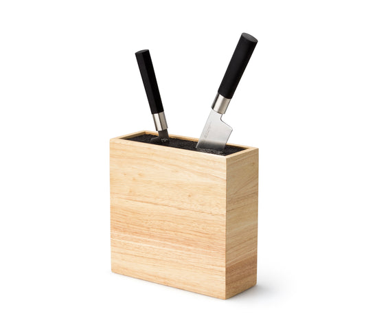 Messerblock flex 22 x 9 x 21,5 cm Gummibaum