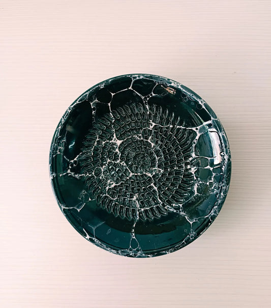 Keramikreibe "Ebano" 12cm für Knoblauch, Ingwer & Gewürze