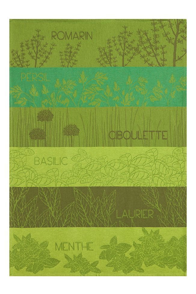 Geschirrtuch Jacquard Baumwolle 50x75 cm HERBES AROMATIQUES