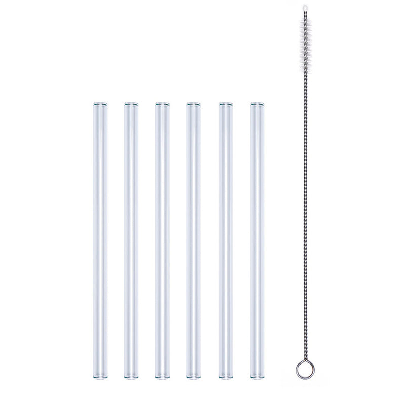 Glastrinkhalm Set 7 tlg. - Länge 15 cm